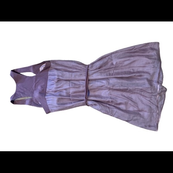 DREAM CULTURE Pink and Purple Silk & Linen Racerback Mini Dress-S - Picture 8 of 13